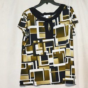 DressBarn: Petites PXL MADE IN THE USA- keyhole blouse